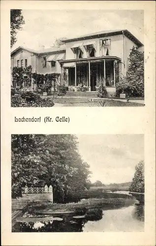 Ak Lachendorf in Niedersachsen, Villa, Garten