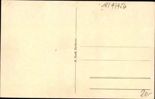 Ak Hochhausen Tauberbischofsheim ?, Gesamtansicht, Schulhaus, Mechanische Werkstätte Adolf Link