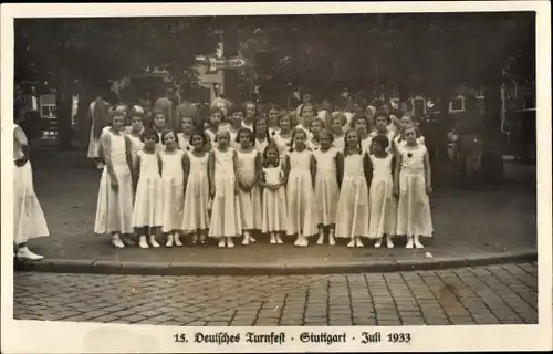 Ak Memmingen in Schwaben, 15. Deutsches Turnfest, Juli 1933, Gruppenportrait