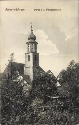 Ak Wassertrüdingen in Mittelfranken, Partie an der Öttingenstraße