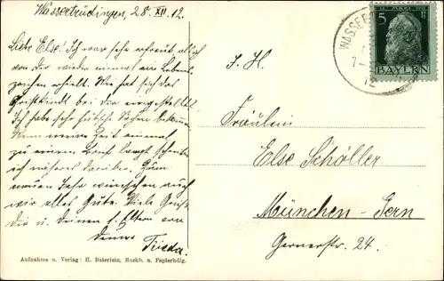 Ak Wassertrüdingen in Mittelfranken, Partie an der Öttingenstraße