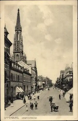 Ak Offenburg in Baden Schwarzwald, Hauptstraße