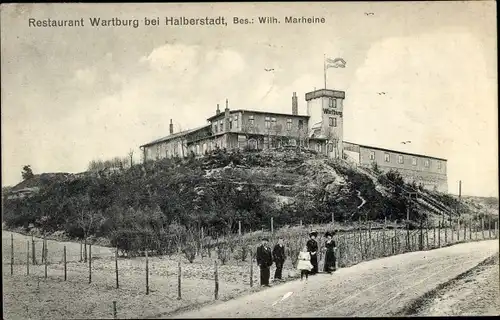 Ak Halberstadt am Harz, Restaurant Wartburg