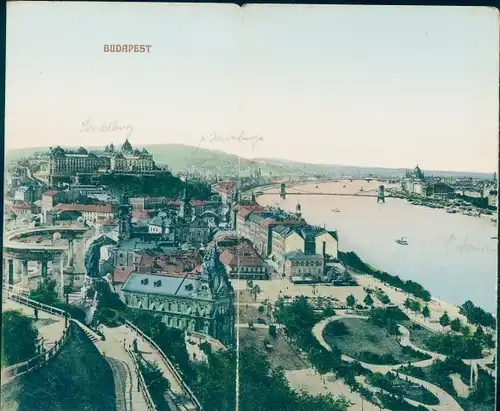 Klapp Ak Budapest Ungarn, Gesamtansicht