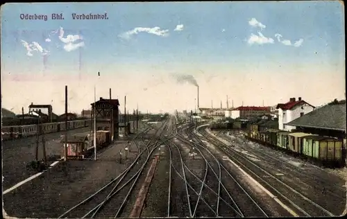 Ak Bohumín Oderberg Region Mährisch Schlesien, Vorbahnhof, Gleisansicht