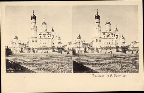 Stereo Ak Moskau Russland, Glockenturm Iwan der Grosse