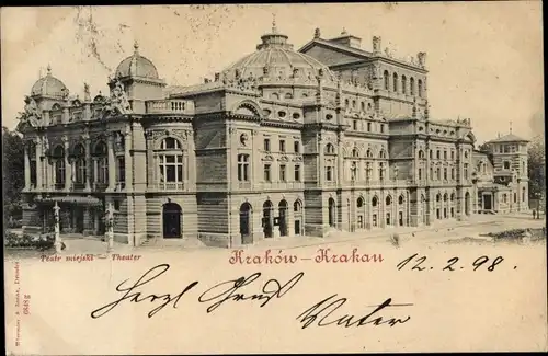 Ak Kraków Krakau Polen, Theater