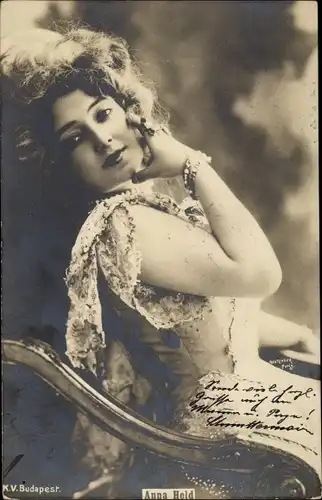 Ak Schauspielerin Anna Held, Portrait