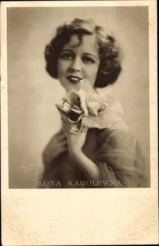 Ak Schauspielerin Ilona Karolewna, Portrait, Autogramm