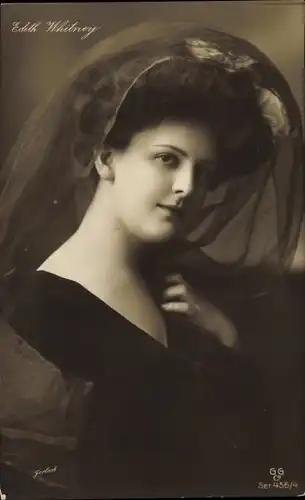 Ak Schauspielerin Edith Whitney, Portrait mit Hut
