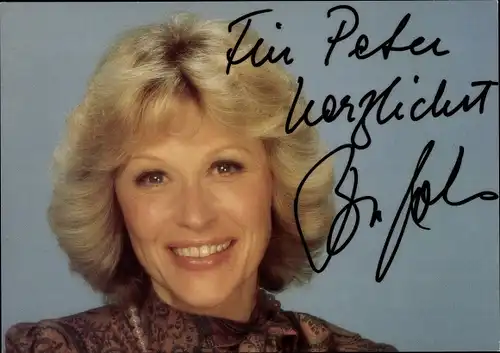 Ak Schauspielerin Bibi Johns, Portrait, Autogramm