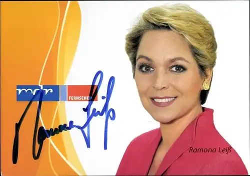 Ak Fernsehmoderatorin Ramona Leiß, Portrait, Autogramm