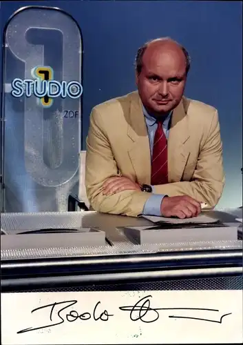 Ak Moderator Bodo H. Hauser, Portrait, Studio1, Autogramm