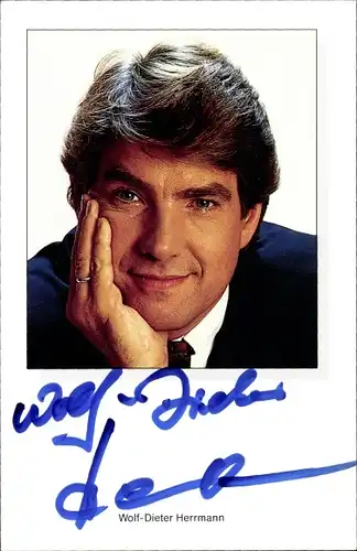 Ak Fernsehmoderator Wolf-Dieter Herrmann, Portrait, Autogramm