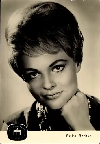 Ak Moderatorin Erika Radtke, DDR Deutscher Fernsehfunk, Portrait