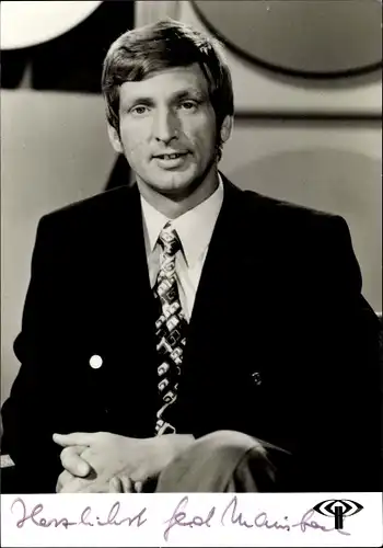 Ak Moderator Gerd Mausbach, ZDF, Portrait, Autogramm