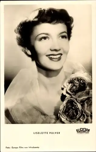 Ak Schauspielerin Liselotte Pulver, Portrait, Autogramm