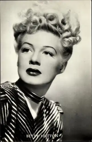 Ak Schauspielerin Betty Hutton, Portrait, blond, Locken