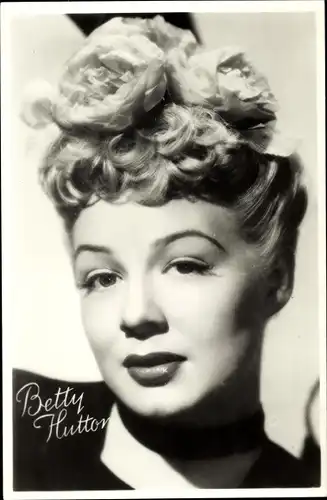 Ak Schauspielerin Betty Hutton, Portrait