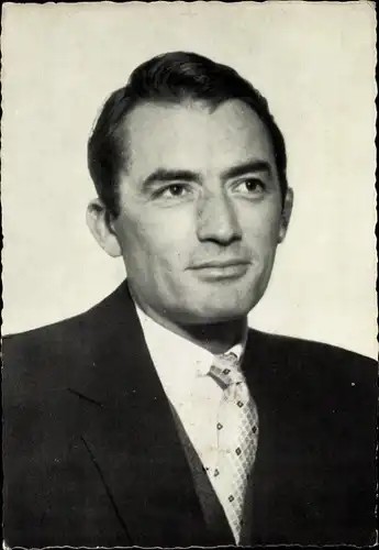 Ak Schauspieler Gregory Peck, Portrait