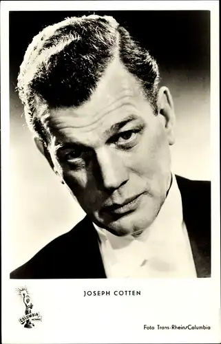 Ak Schauspieler Joseph Cotten, Portrait, Columbia Pictures, Vom Himmel gefallen