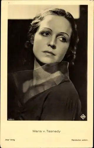 Ak Schauspielerin Maria von Tasnady, Portrait