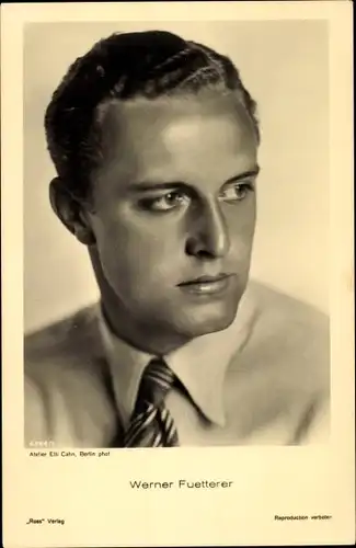 Ak Schauspieler Werner Fuetterer, Portrait