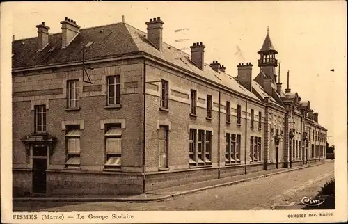 Ak Fismes Marne, La Groupe Scolaire
