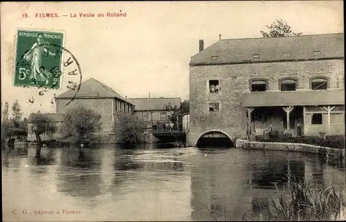 Ak Fismes Marne, La Vesle au Roland