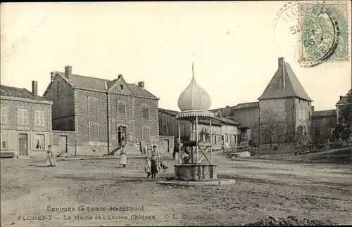 Ak Florent en Argonne Marne, La Mairie, Chateau