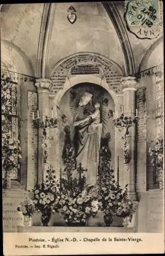 Ak Pontoise Val d'Oise, Kirche Notre Dame, Kapelle der Heiligen Jungfrau