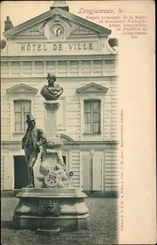 Ak Longjumeau Essonne, Rathaus, Denkmal von Adolphe Adam