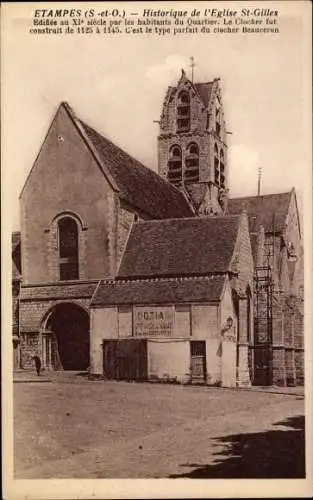 Ak Etampes Essonne, Kirche St-Gilles