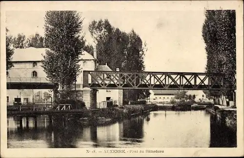 Ak Auxerre Yonne, Pont du Batardeau