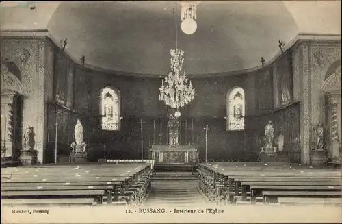 Ak Bussang Vosges, Innenraum der Kirche
