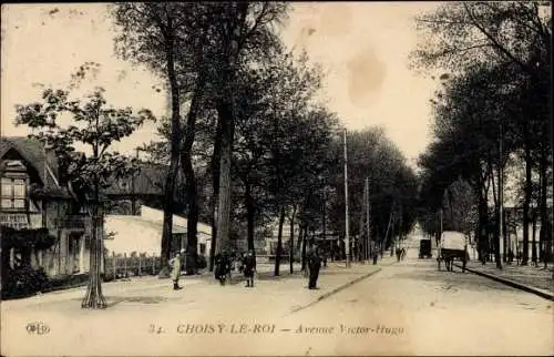 Ak Choisy le Roi Val de Marne, Avenue Victor-Hugo