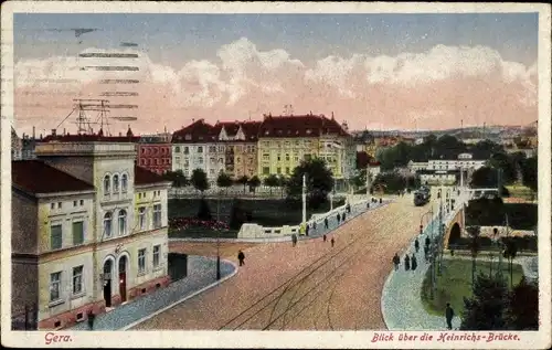 Ak Gera in Thüringen, Henrichsbrücke