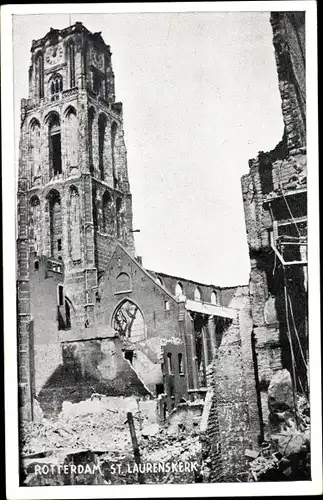 Ak Rotterdam Südholland Niederlande, St. Laurenskerk