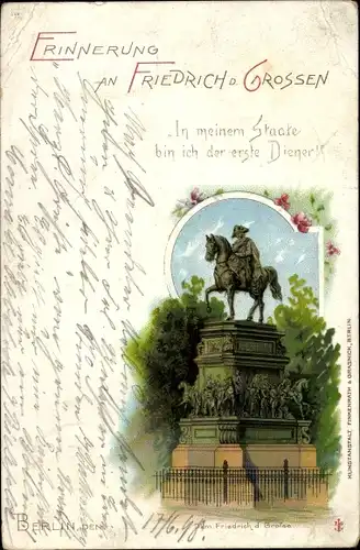 Litho Berlin Mitte, Denkmal Friedrich des Großen