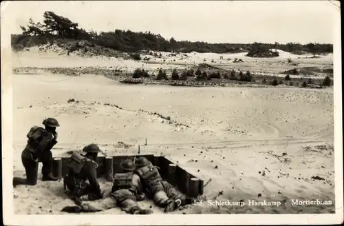 Ak Harskamp Gelderland, Infanterie-Schießlager, Mortierbaan