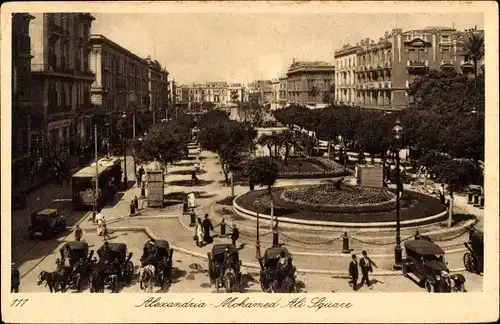 Ak Alexandria, Ägypten, Mohamed Ali Square