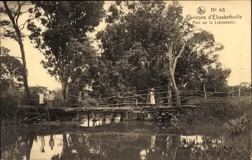 Ak Lubumbashi Elisabethville DR Kongo Zaire, Brücke am Lubumbashi