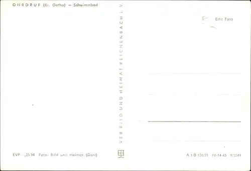 Ak Ohrdruf in Thüringen, Schwimmbad