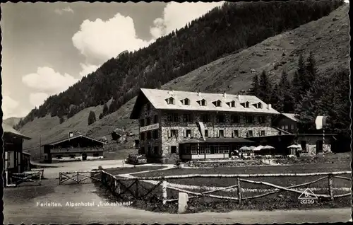 Ak Ferleiten Fusch an der Großglocknerstraße in Salzburg, Alpenhotel Lukashansl