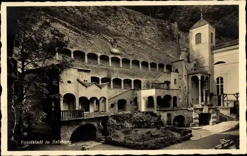 Ak Salzburg in Österreich, Felsenreitschule, Spielstätte Salzburger Festspiele, Fauststadt