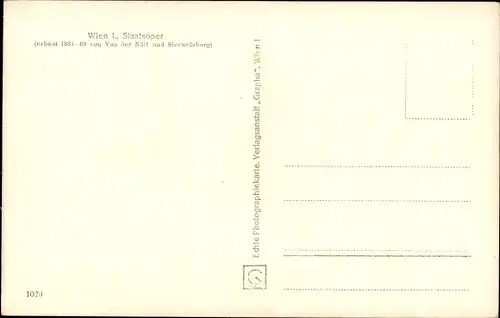 Ak Wien 1 Innere Stadt, Staatsoper