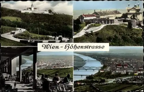 Ak Wien 1 Innere Stadt, Höhenstraße, Schloss, Blick von Terrasse, Luftansicht