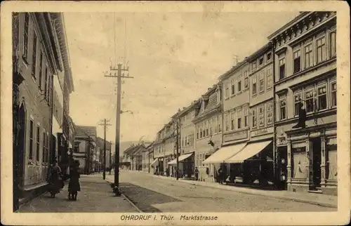 Ak Ohrdruf in Thüringen, Marktstraße, Geschäfte