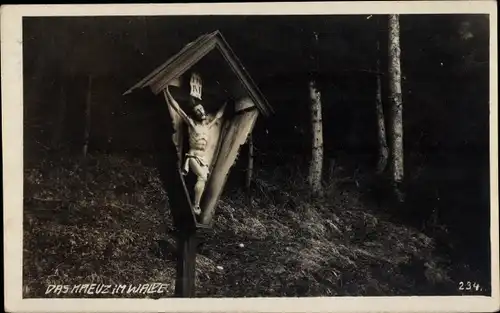 Ak Stift Lambach Oberösterreich, Das Kreuz im Walde