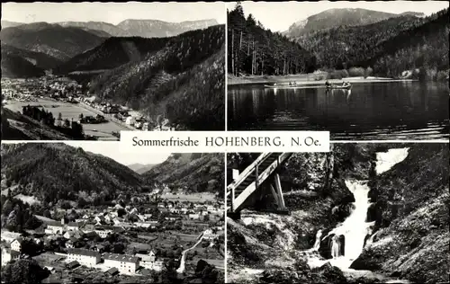 Ak Hohenberg in Niederösterreich, Sommerfrische, Ortsansicht, Bach, See